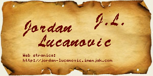 Jordan Lučanović vizit kartica